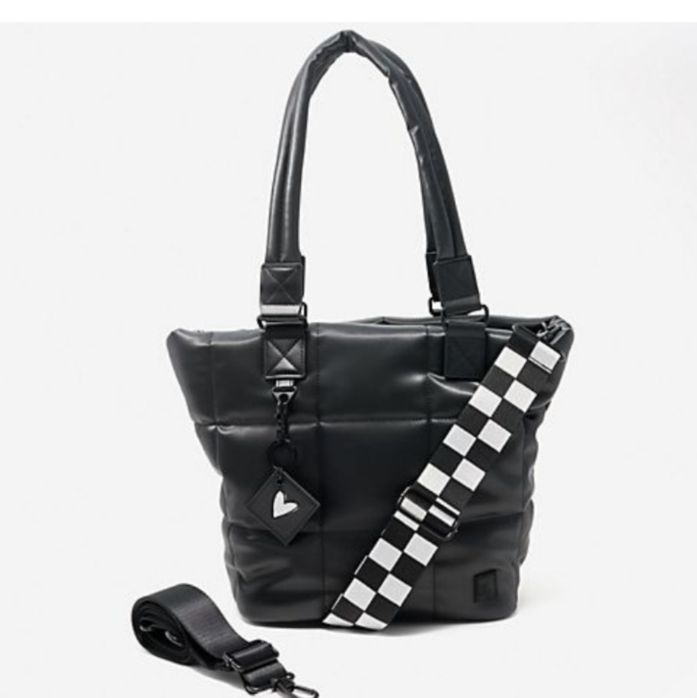 IHKWIP Checkmate Quilted Tote W/ 2 Crossbody Straps